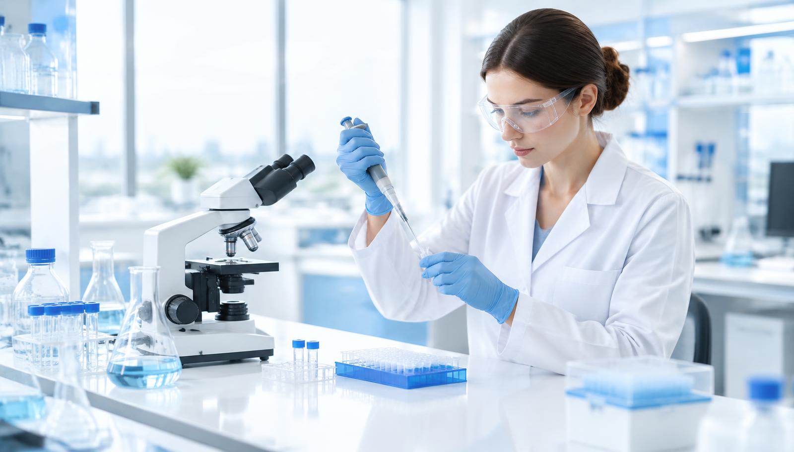 Research scientist conducting analytical laboratory work